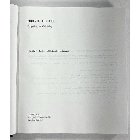 Zones of Control: Perspectives on Wargaming by Matthew G. Kirschenbaum 2016 - Picture 3 of 11